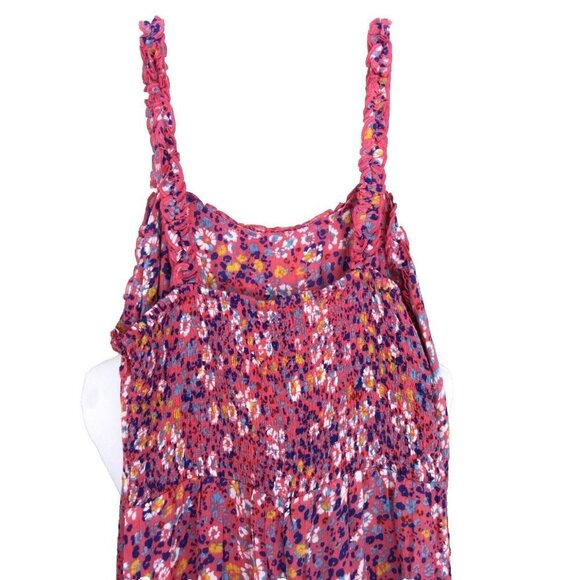 Sofía Vergara Pink Floral Dress Ruffle Hem Midi Size Small Summer Sleeveless NEW - Picture 6 of 10